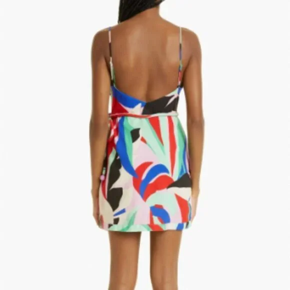 Farm Rio Monstera‎ Leaf Linen Blend Sundress